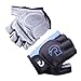 Masione® Padded Ventilated Bike Bicycle Cycling Mountain Road Half Gel Silicone Antiskid Finger Gloves/ Half Finger Gloves / Sport Gloves Mitten/ Fingerless Cycle mitts, Soft durable microfiber Material with Velcro Strap -Black with Blue -M