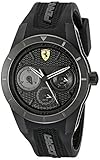 Ferrari Men's 0830259 REDREV T Analog Display Quartz Black Watch