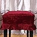 Monkeysell Piano Stool Chair Bench Cover Pleuche Decorated with Macrame Fringes 75 X 35cm for Piano Dual Seat Bench Universal (red Chair Bench)