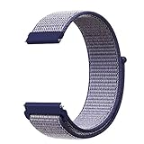 Fintie Band for Galaxy Watch 42mm & Gear Sport & Gear S2 Classic, 20mm Quick Release Nylon Sport Loop Smartwatch Replacement Strap Bands with Adjustable Closure - Midnight Blue