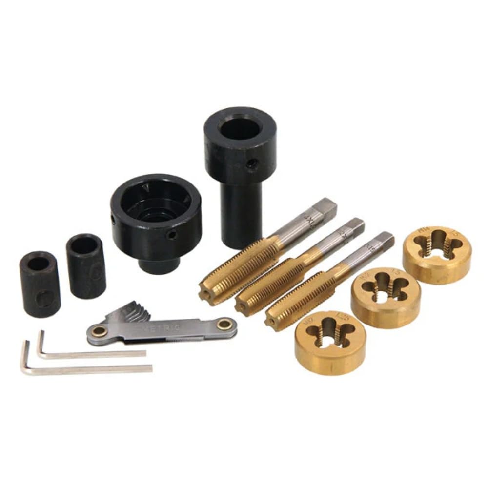 Neilsen CT4795 13pc Wheel Stud Thread Repair Set M12 x 1.25 M12 x 1.50 M14 x 1.50 with Tap Die Holders Thread Gauge