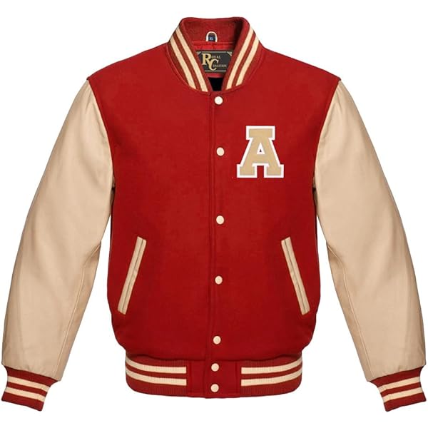 ジャケット・アウター WAREHOUSE LETTERMAN JACKET 2104 Just Hoods JHA043 Men's 80/20 Heavyweight Letterman Jacket