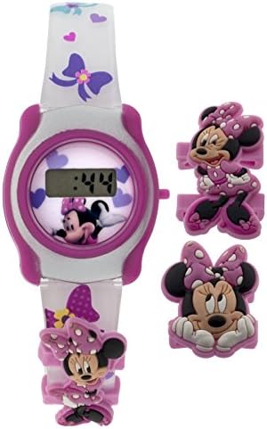 MZ Berger Girl's 'Minnie Mouse' Japanese Automatic Plastic Casual Watch, Color:White (Model: MINKD360)