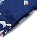 ZESICA Women's Crew Neck Short Sleeve Floral Shift Dress with Pockets Navy Blue Large