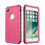 iPhone 7 Case/iPhone 8 Case(4.7 Inches), iThrough Underwater Waterproof Case for iPhone 7/iPhone 8, Dust Snow Shock Proof, Heavy Duty Protective Carrying Slim Case Cover for iPhone 7/iPhone 8(Pink)