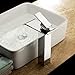 Contemporary Solid Brass Bathroom Sink Faucet Widespread Waterfall Lavatory Mixer Single Handle Deck Mounted Taps