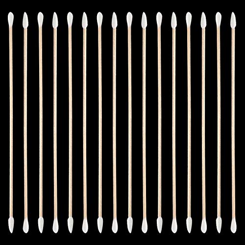 image for Norme 6 Inch Caliber Cotton Cleaning Swabs Single Round Tip with Woode