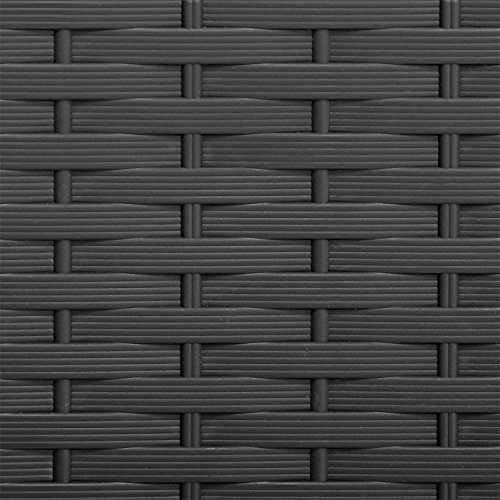 Mojawo XXL Kunststoff Auflagenbox Anthrazit Kissenbox Gartenbox auf Rollen Rattan-Optik für Polsterauflagen Kunststoff… – Bild 7
