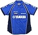 JH DESIGN GROUP Women's Yamaha Racing Embroidered Crew Shirts in Blue & Red (X-Large, Blue)