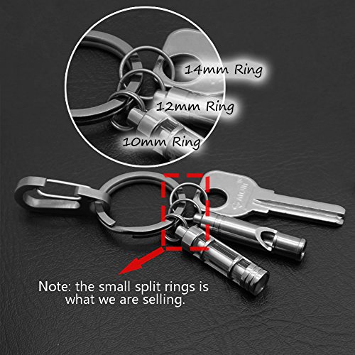 TIEDC Split Rings Titanium Small Key Rings Pack of 10 (10mm) Pricepulse