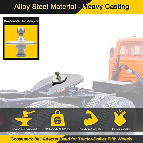 Gooseneck Ball Adapter, Kingpin to Gooseneck Ball Adapter Hitch, Used