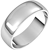 Sonia Jewels Solid 925 Sterling Silver 6mm Wedding Band Ring Classic Plain Traditional - Size 6.5