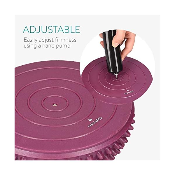 Navaris 2x Hedgehog Balance Pods - Set of 2 Spiky Fitness Domes for Sports, Foot Massage, Stability Training, Balancing…