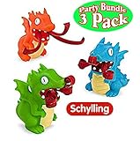 Schylling Curly Pop Dragons Blue, Green & Orange Complete Gift Set Party Bundle - 3 Pack