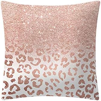XINDEEK 2018 Pillow Covers Rose Gold Pink Cushion Cover Square Pillowcase Pillowslip for Home Sofa Car Bed Decoration(A,18"x18" )