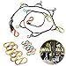 EILIKS Camping Lanyard with Hook, Camping Rope Tent Cord Camping Lanyard Storage Tent Accessories Hanging Lanyard Daisy Chain - for Camping Travel & Home Use, 118 inch with 12Pcs S-Shaped Carabiners