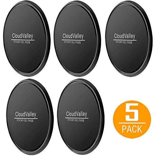 CloudValley Sticky Gel Pads - Gripping Pad [5 Pack], Multifunctional Sticky Cell Pad, Non-Slip mats Holds Cell Phones, Coins, Golf Cart, Boating, Speakers