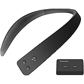Panasonic WN10 Wireless Wearable TV Neck Speaker with Easy Set Up, Bluetooth, Connect to Two Devices, Built-in Microphone for Hands-Free Calling, Splashproof with IPX4 - SC-WN10PP-K