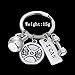 RINHOO FRIENDSHIP Stainless steel Fitness Keychains With Quotes Weight plate Dumbbell Kettlebell Exercise Charms Keyring (I CAN)