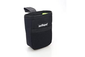 leconpet Dog Treat Pouch Portable Treat Pouch for Dog Training Easily Carries Perfect Food Snack Storage Holder for Puppy Training and Walking (Black)