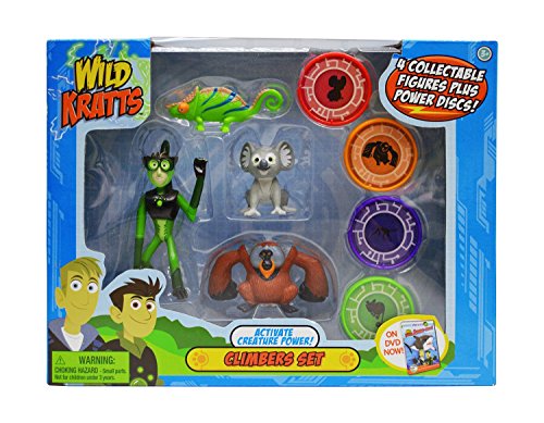 Wild Kratts Toys - 4 Pack Action Figure Set - Activate Creature Power - Climbers
