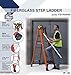 Louisville Ladder 7-Foot Fiberglass Step Ladder, 375-Pound Capacity, FS1407HD