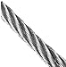 Loos Stainless Steel 302/304 Wire Rope, 7x7 Strand Core, 1/8