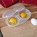Home-X Microwave Egg Poacher - Easy-Use Dishwasher-Safe Microwave Egg Maker for Fast, Low-Calorie Breakfasts and Meals - Non-Stick, BPA-Free Poached Egg Cooker Microwave Cooks Two Eggs at Once