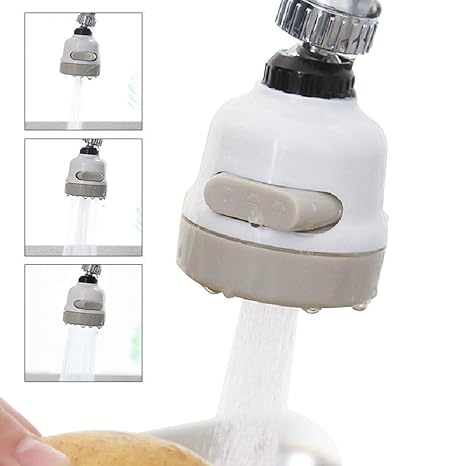 waqif ABS Silicone and Stainless Steel, 360 Degree Rotating Water-Saving Pressurizing Kitchen Accessory Sprinkler Faucet
