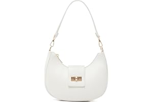 NIUEIMEE ZHOU Crescent Shoulder Bag for Women Retro Vegan Leather Crossbody Bags Tote HandBag Underarm Purses