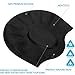 Orgrim Long Hair Swim Cap,Waterproof Silicone Swimming Cap for Adult Woman and Men,Keeps Hair Clean Ear Dry with Nose Clip and Ear Plugs (Black)