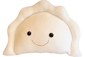 Orgonite Pierogi Pillow, Stuffed Pierogi Plush Pillow Stuffed Dumpling Home Decoration (Smile)