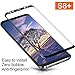 Galaxy S8 Plus Screen Protector, ALCLAP [2-Pack] Full Coverage Film 3D Curved HD Clear Shield Anti-Bubble Screen Protector Lifetime Replacement Compatible Samsung Galaxy S8 Plus - Black