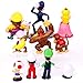 Super Mario Brothers Cake Toppers Toy, 10 Pcs Super Mary Action Figures Palyset with Princess, Mushroom, Orangutan