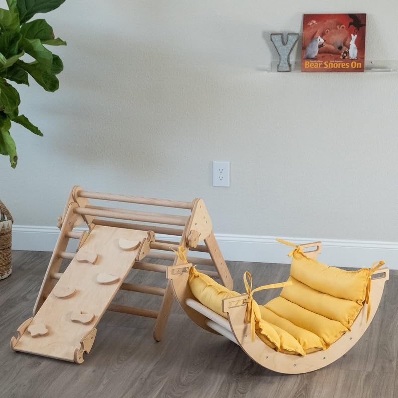 DMYOutdoor playset, Baby Gym, Climbing Arch with Cushion/Pillow, 1st