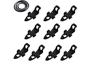 JUEDI Fishing Hook Keeper Fishing Rod Keeper with 3 Different Rubber Rings Fishing Rod Hook Holder 10pcs