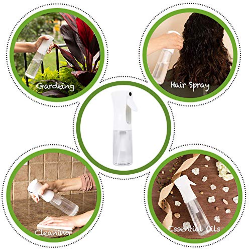 Mist Spray Bottle - 5Oz/150ml Hair Water Bottle Spray Mister Refillable Continuous Pressurized Mist Sprayers Empty Misting Bottle for Taming Hair in Morning/Watering Plants/Showering Pets/Cleaning