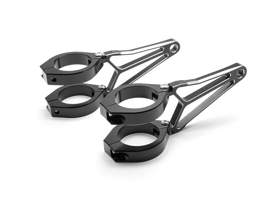 Alchemy Parts Motorbike Headlight Brackets 46mm - 47mm Fork Mounted Razor Style CNC Machined Billet Aluminium - PAIR