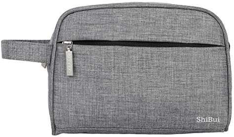 SHIBUITravel Toiletries Bag for Women Men, Airlab Wash Bag for Accessories, Shampoo, Cosmetic, Healthcare Bag with Handle(Oxford-Grey)