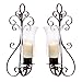 Home Essentials 7027 Set of 2 Pear Sconces, Black
