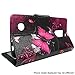 ZASE Compatible with Samsung J7 V, Galaxy J7 Prime, J7 Perx J7 Sky Pro Wallet Pouch Folio PU Leather Case w/[Kickstand] Card Slot For Galaxy J7 (2017), J7V, J7 Perx, J7 Sky (Hot Pink Butterfly Flower)