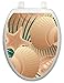 Toilet Tattoos, Toilet Seat Cover Decal,At the Beach Seashells, Size Elongated