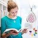 GoorDik Aromatherapy Essential Oil Diffuser Necklace Aroma Waterdrop Necklace Teardrop Pendant Locket with 8 Refill Pads