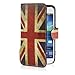 32nd Design Book Wallet PU Leather case Cover for Samsung Galaxy S4 Zoom C1010 + Screen Protector and Cleaning Cloth - Union Jack UK Flag