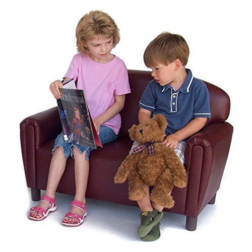 Brand New World Furniture FPVP100 Brand New World Preschool Premium Vinyl Upholstery Sofa, Port Burgundy