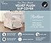 Great Bay Home Velvet Plush Stretch Recliner Slipcover. Velvet Recliner Furniture Protector, Soft Anti-Slip, High Stretch (Recliner, Sand)