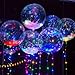 Party Chrismas Wedding Decor Balloon, Luminous Glow Led Transparent Balloon Flashing Colorful Light For Halloween Christmas Birthday New Year Party Decoration Layout-6pcs