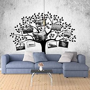Wall Mural Abstract Tree in Hoary Background Removable Self-Adhesive Large Wallpaper - 66x96 inches