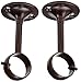 Amazon Basics Curtain Rod Ceiling-Mount Bracket, Set of 2, Dark Bronze (Espresso)