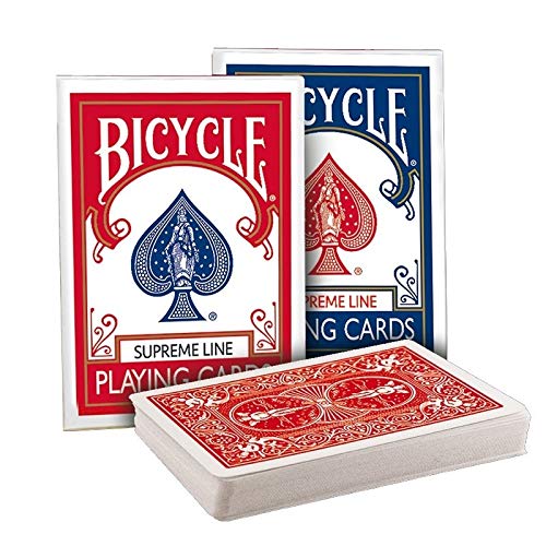 SOLOMAGIA Bicycle - Supreme Line - Set of Red and Blue back decks Card Bag